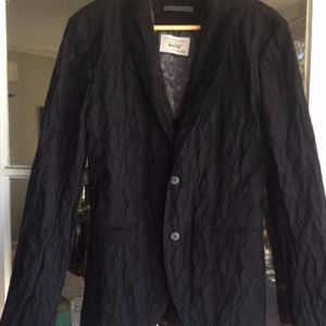 Varvatos Ltd Edition Black Crinkle Blazer SZ 46
